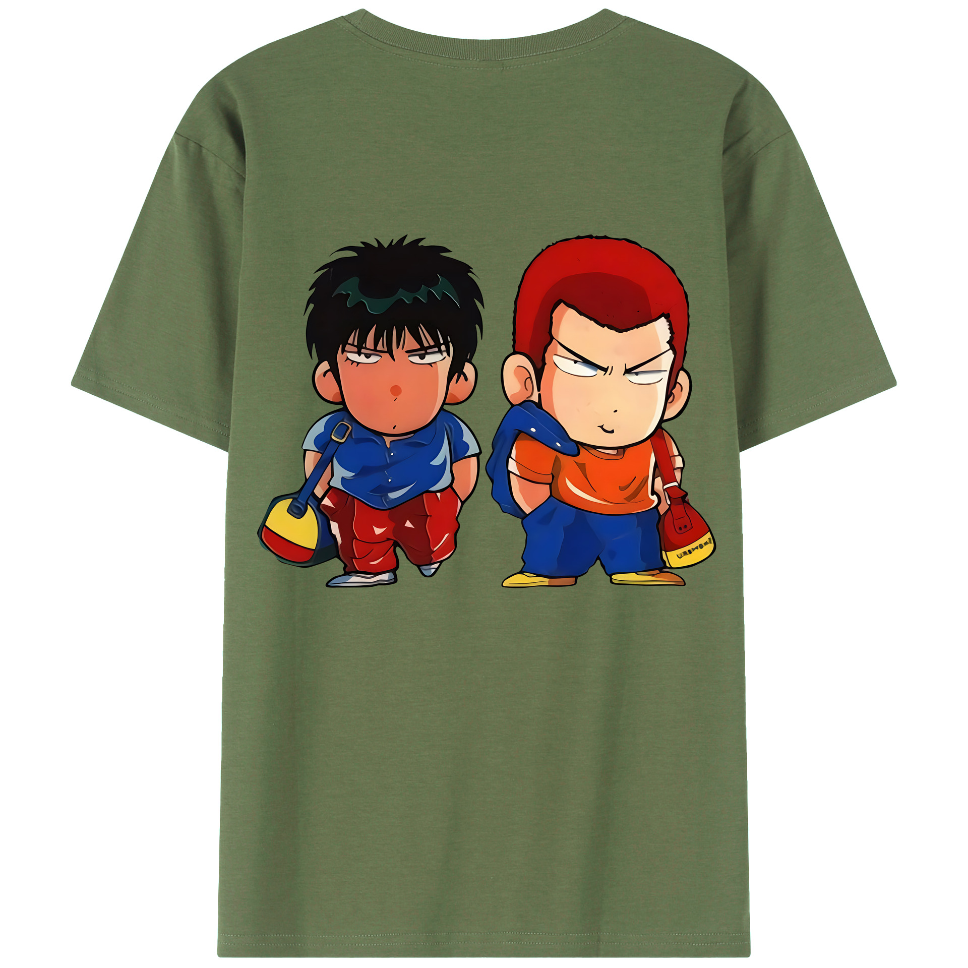 （画像用） SLAM DUNK／スラムダンク 綿100％ メンズ半袖Tシャツ（バックプリント） 通気性